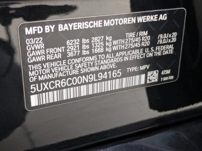 2022 BMW X5 xDrive40i Sports Activity Vehicle