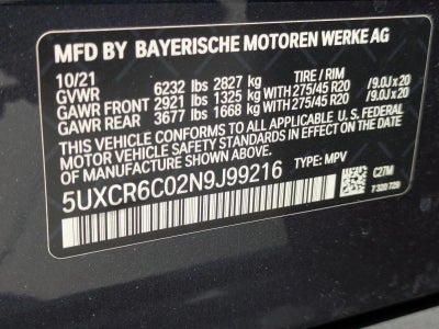 2022 BMW X5 xDrive40i Sports Activity Vehicle
