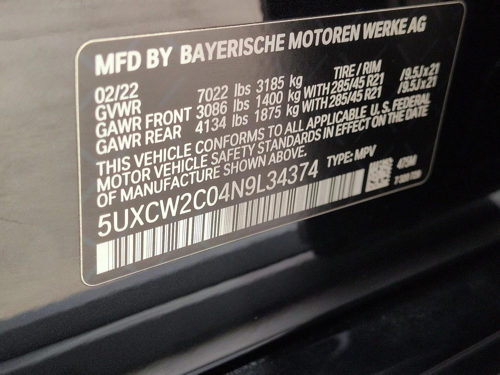 2022 BMW X7 xDrive40i Sports Activity Vehicle