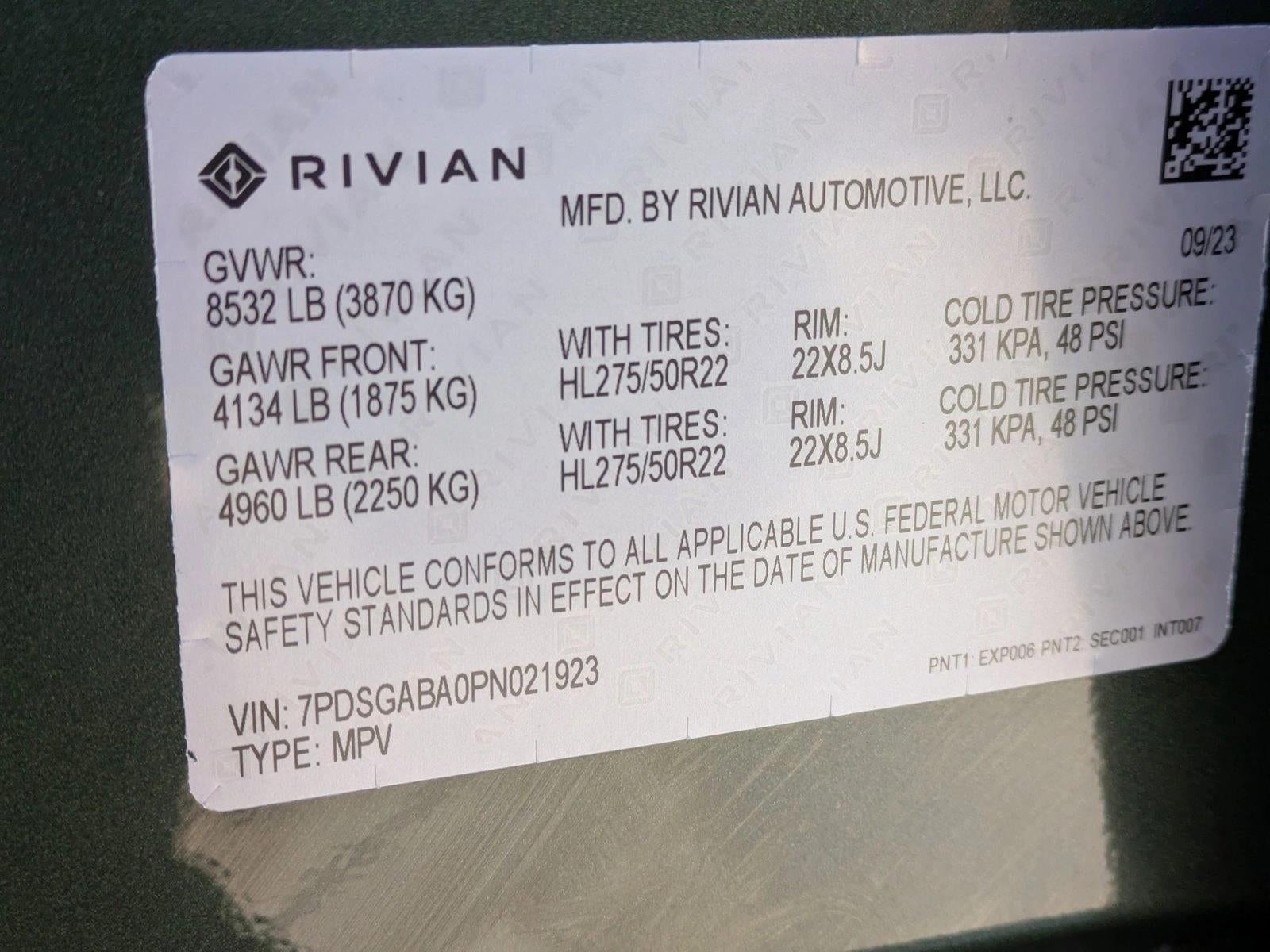2023 Rivian R1S Adventure Quad-Motor Large Pack