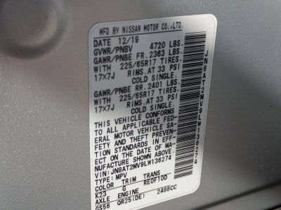 2020 Nissan Rogue AWD SV