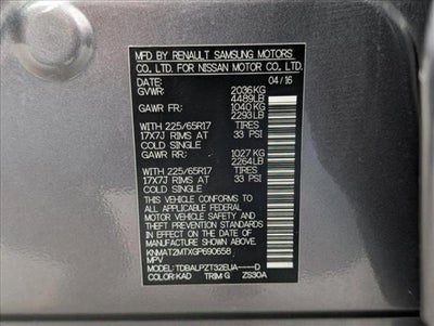 2016 Nissan Rogue FWD 4dr S