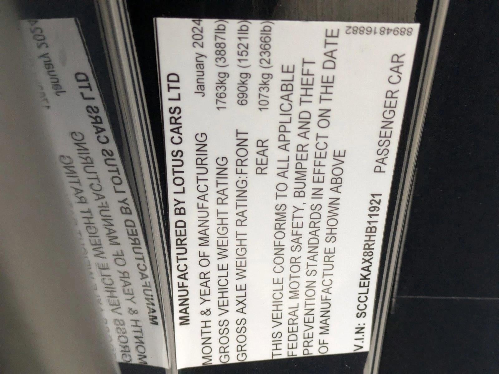 2024 Lotus Emira V6 First Edition Coupe