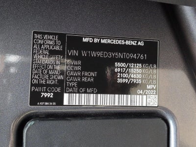 2022 Mercedes-Benz Sprinter Cargo Van 4500 High Roof V6 170" Extended RWD