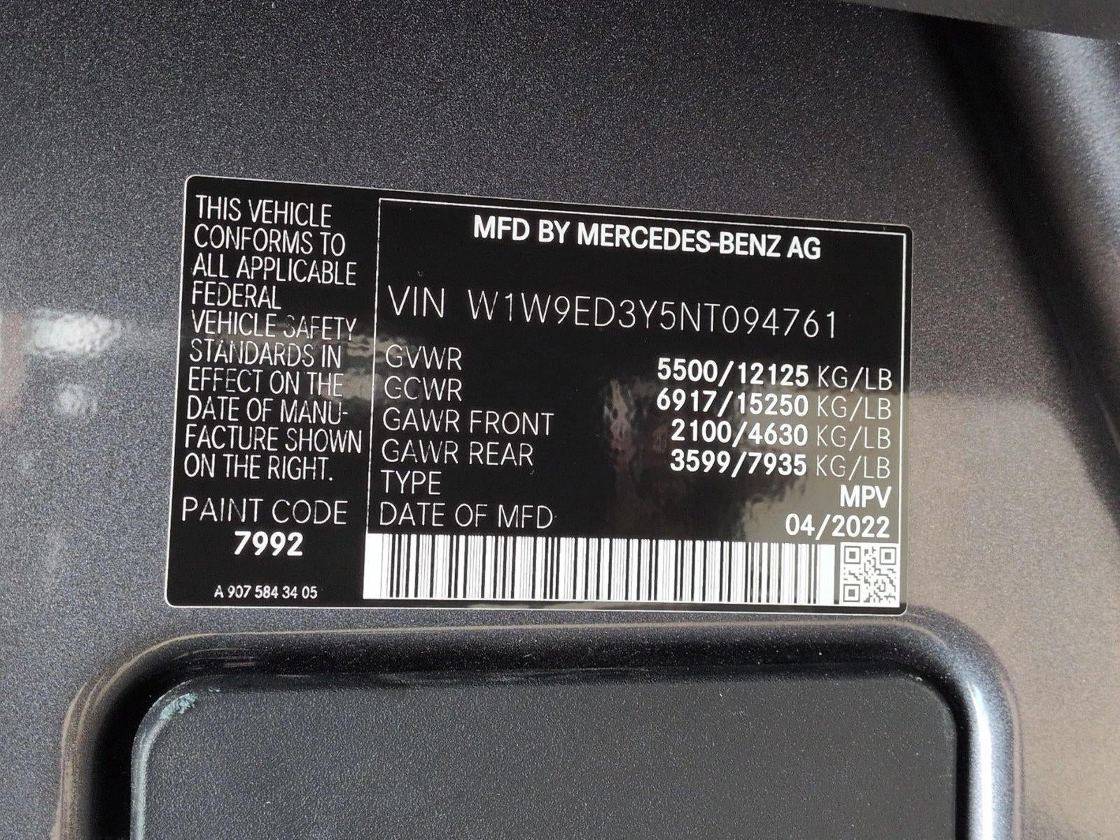 2022 Mercedes-Benz Sprinter Cargo Van 4500 High Roof V6 170" Extended RWD