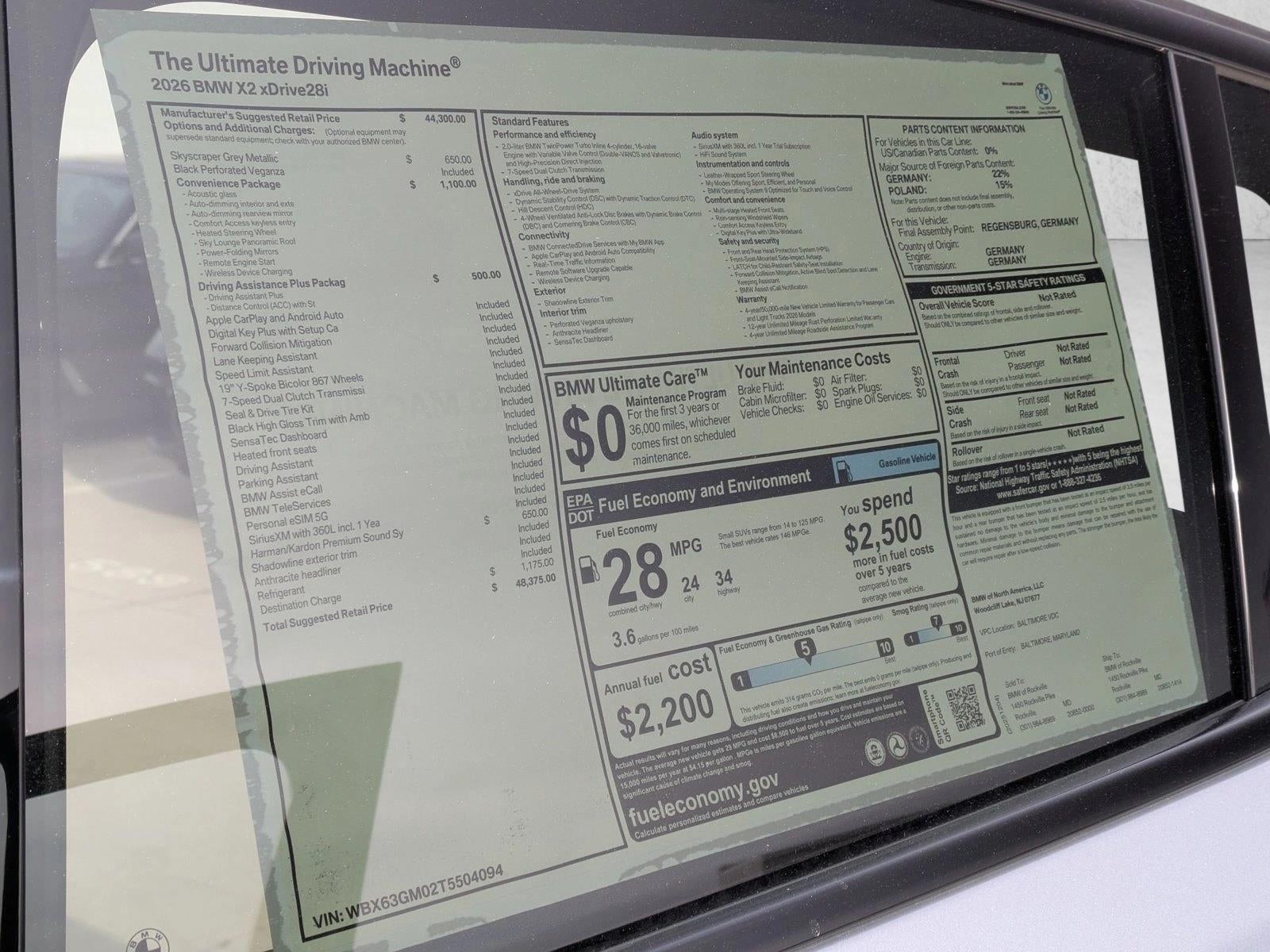 2026 BMW X2 xDrive28i Sports Activity Coupe