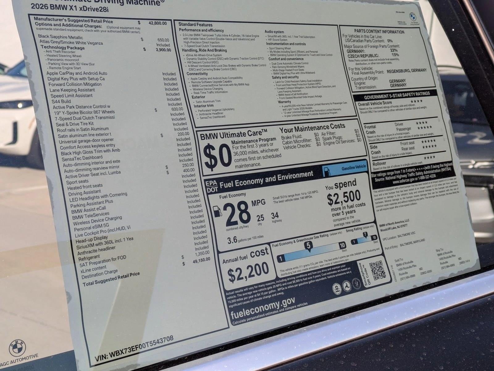 2026 BMW X1 xDrive28i Sports Activity Vehicle