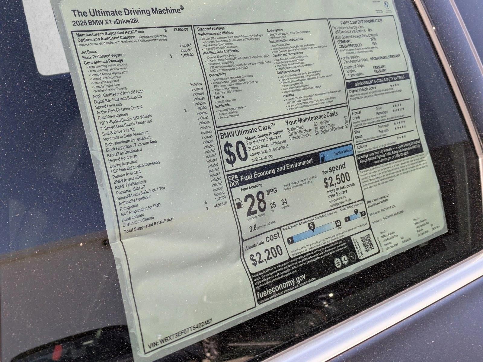 2026 BMW X1 xDrive28i Sports Activity Vehicle