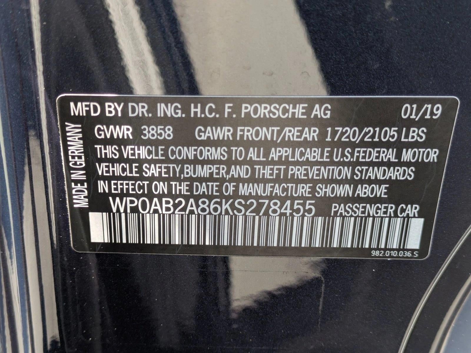 2019 Porsche 718 Cayman GTS Coupe