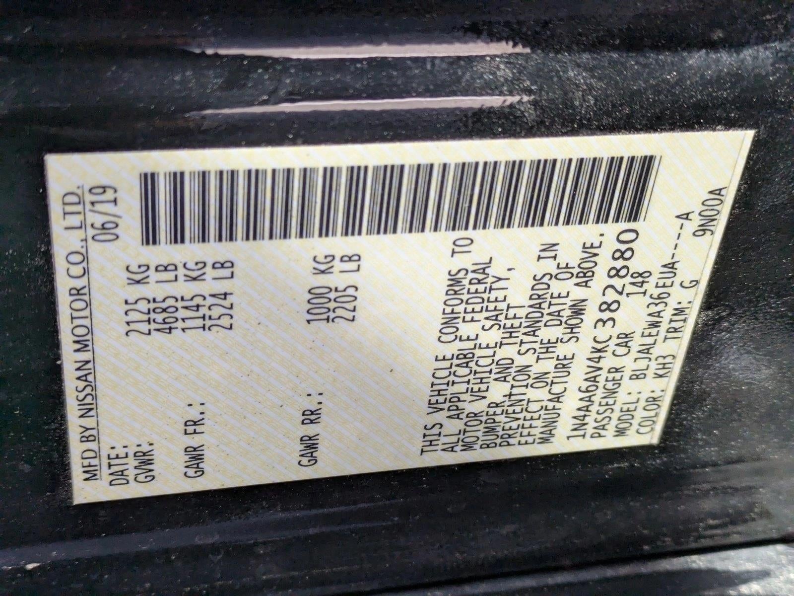 2019 Nissan Maxima SL 3.5L