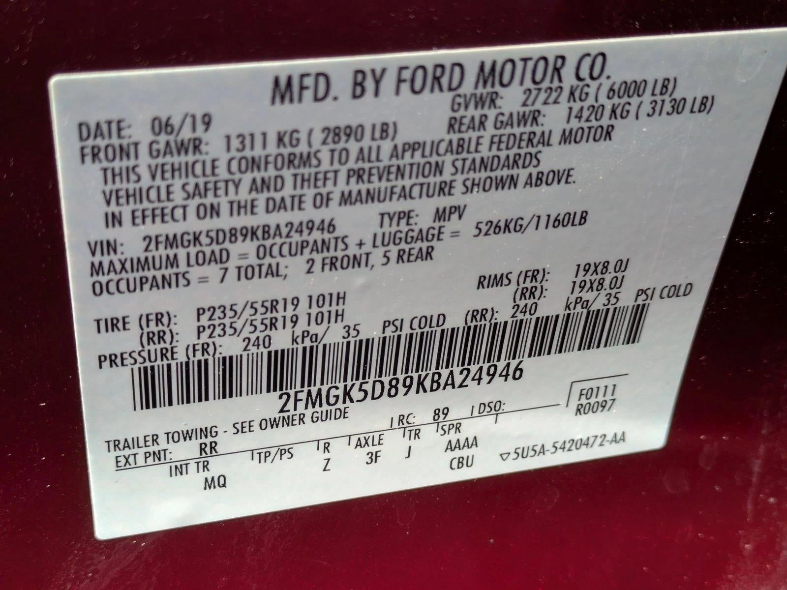 2019 Ford Flex Limited FWD