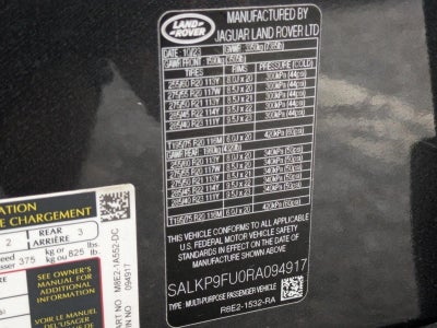 2024 Land Rover Range Rover P400 SE SWB
