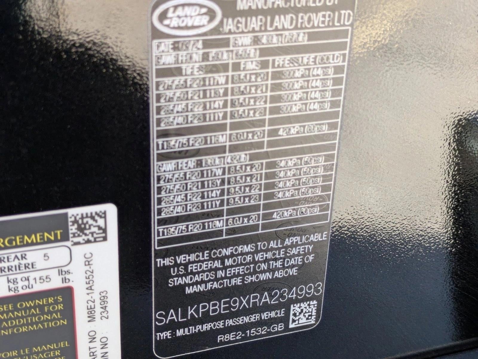 2024 Land Rover Range Rover P530 SE LWB 7 Seat