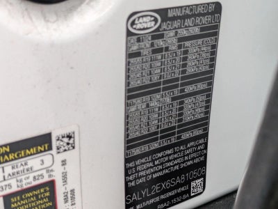 2025 Land Rover Range Rover Velar P250 Dynamic SE