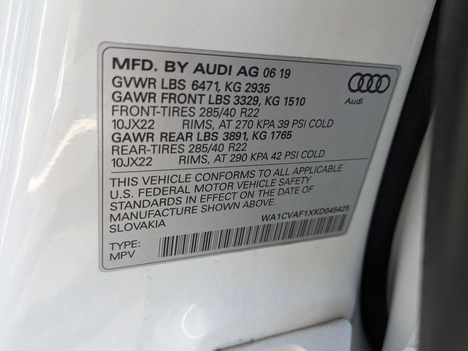 2019 Audi Q8 Prestige 55 TFSI quattro