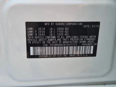 2019 Subaru Legacy 2.5i Limited