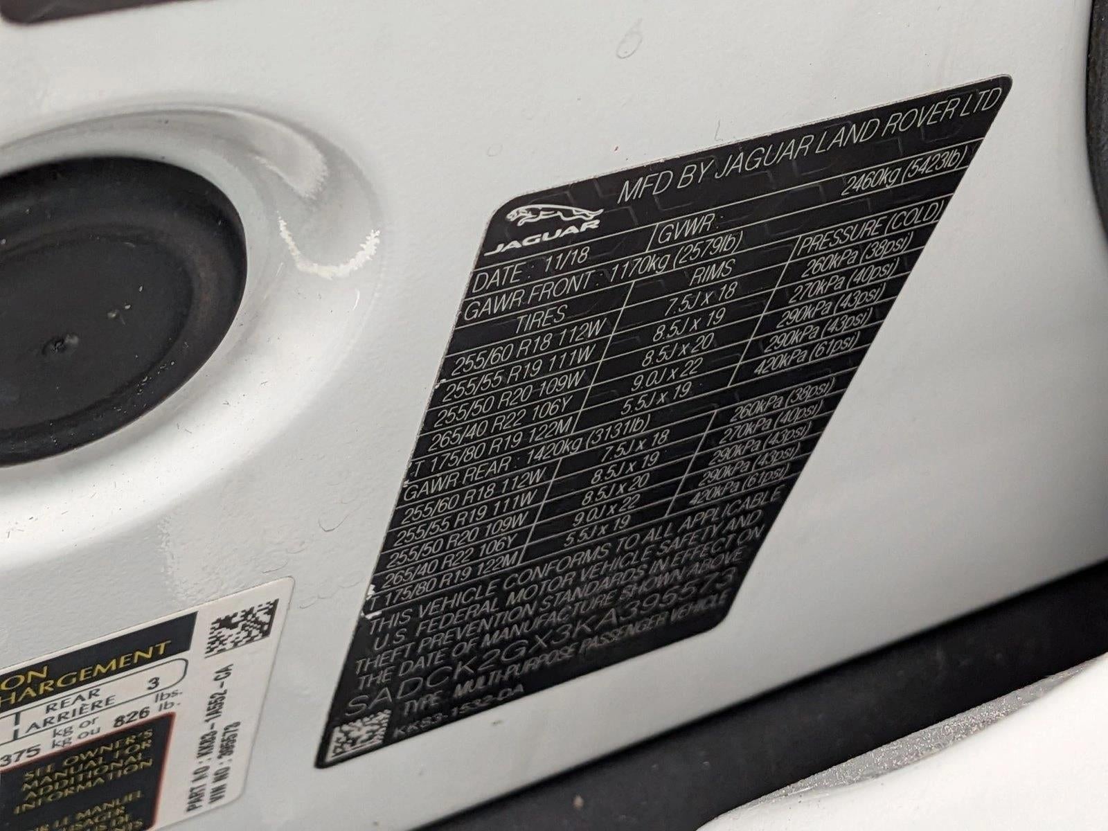 2019 Jaguar F-PACE 30t Prestige AWD