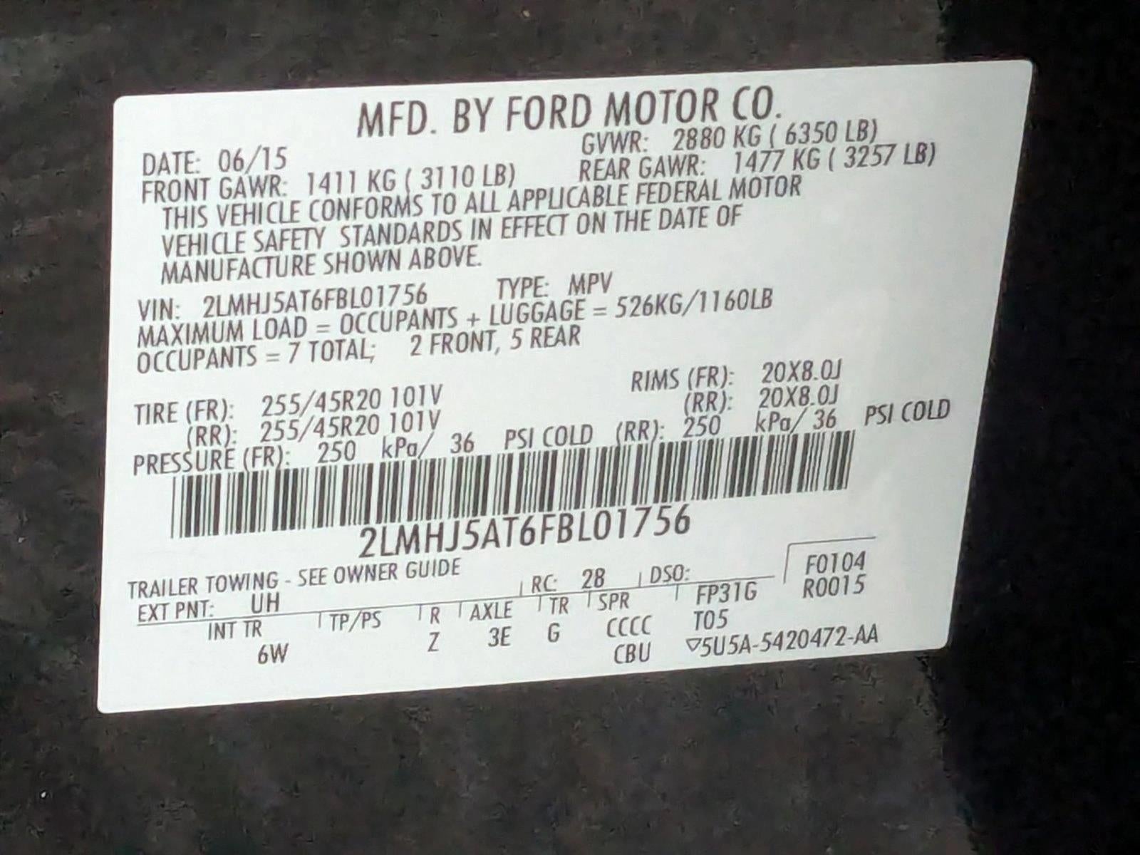 2015 Lincoln MKT EcoBoost