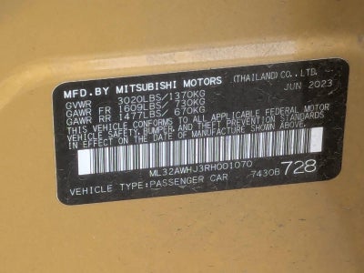 2024 Mitsubishi Mirage Black Edition