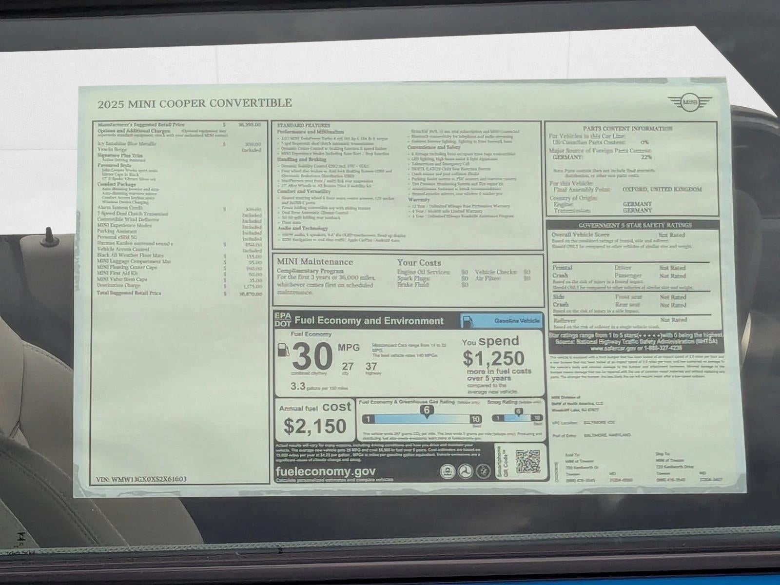 2025 MINI Convertible Cooper