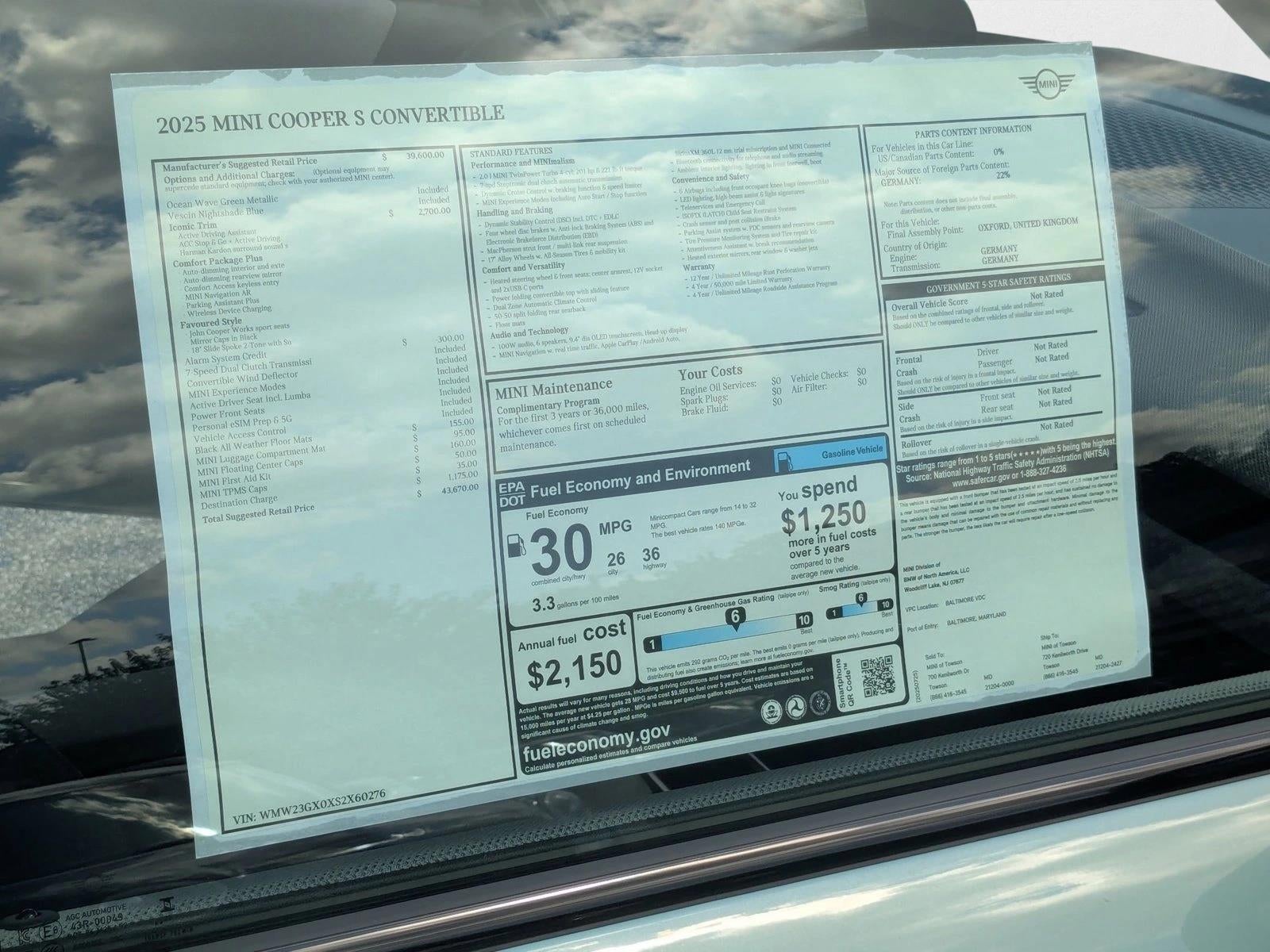 2025 MINI Convertible Cooper S