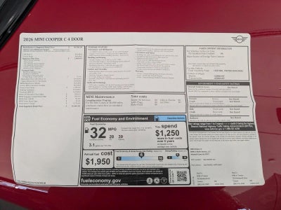 2026 MINI Cooper Hardtop 4 Door Base