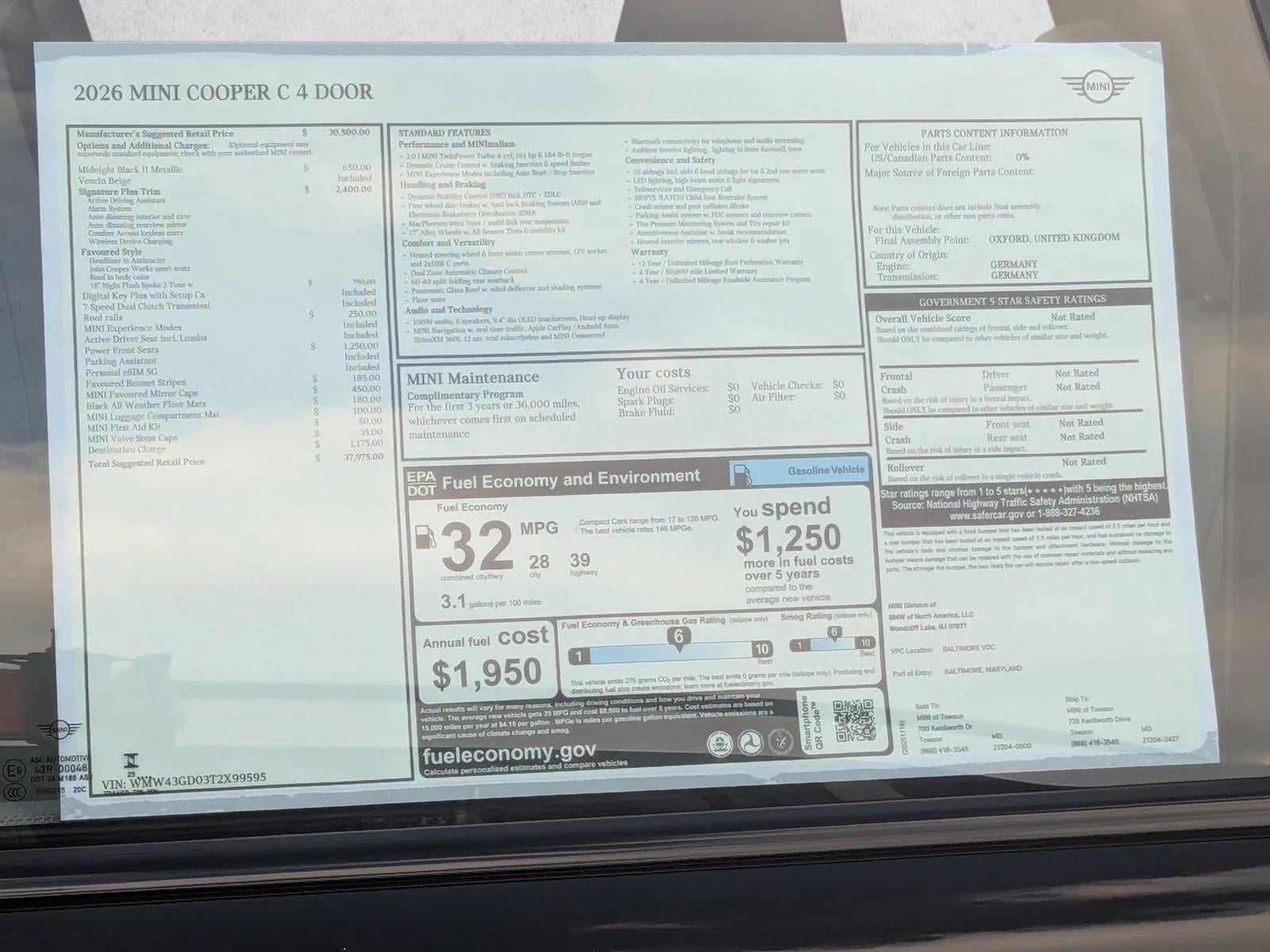 2026 MINI Cooper Hardtop 4 Door Base