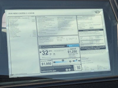 2026 MINI Cooper S Hardtop 4 Door Base