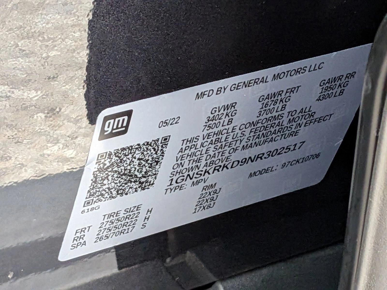 2022 Chevrolet Tahoe 4WD RST