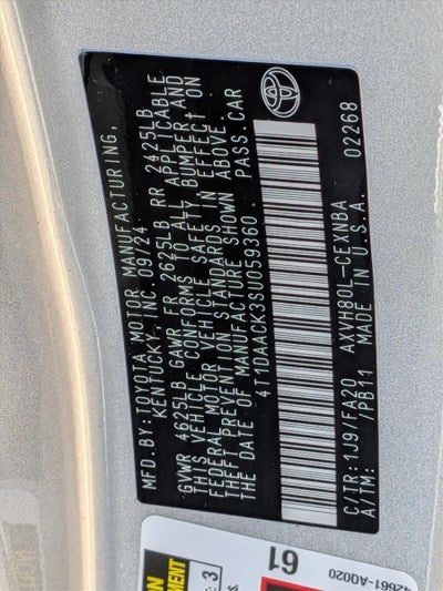 2025 Toyota Camry LE (Natl)