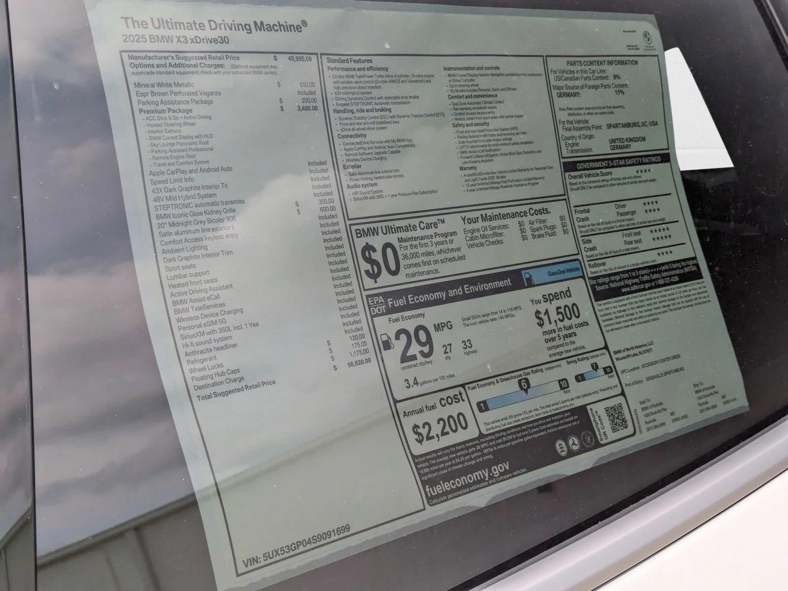 2025 BMW X3 30 xDrive Sports Activity Vehicle