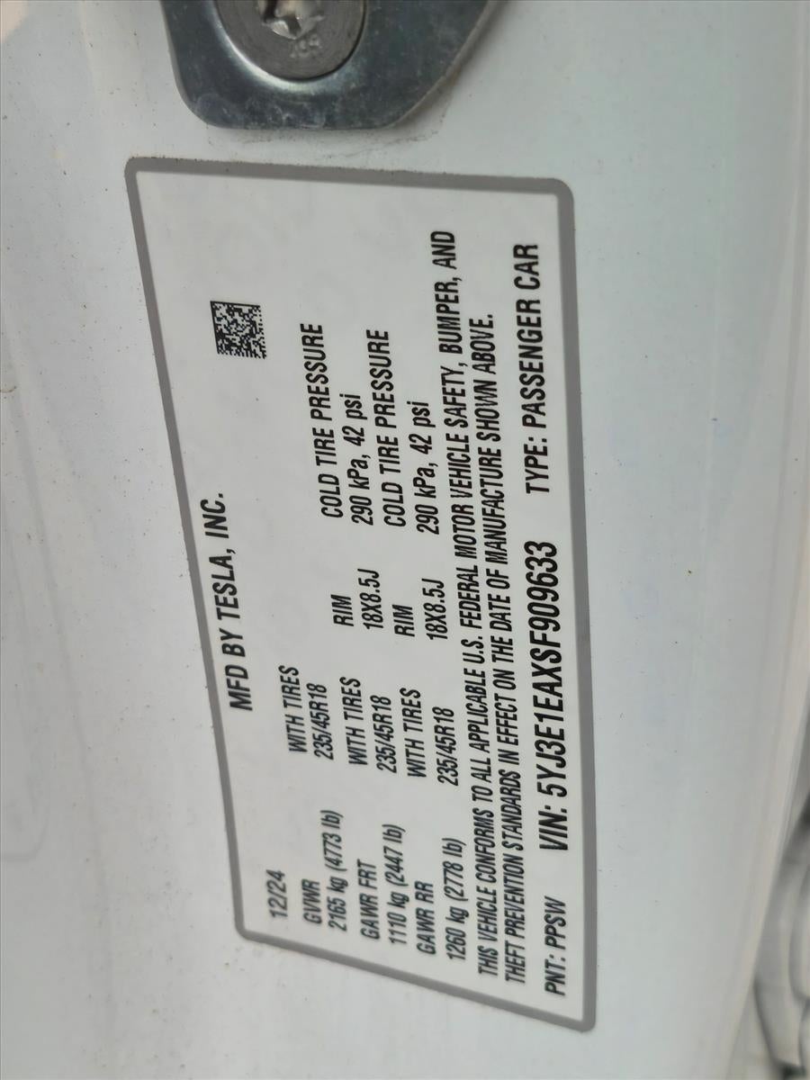 2025 Tesla Model 3 Long Range RWD