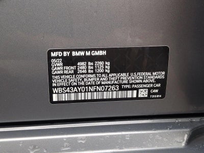 2022 BMW M3 M3 Competition xDrive Sedan