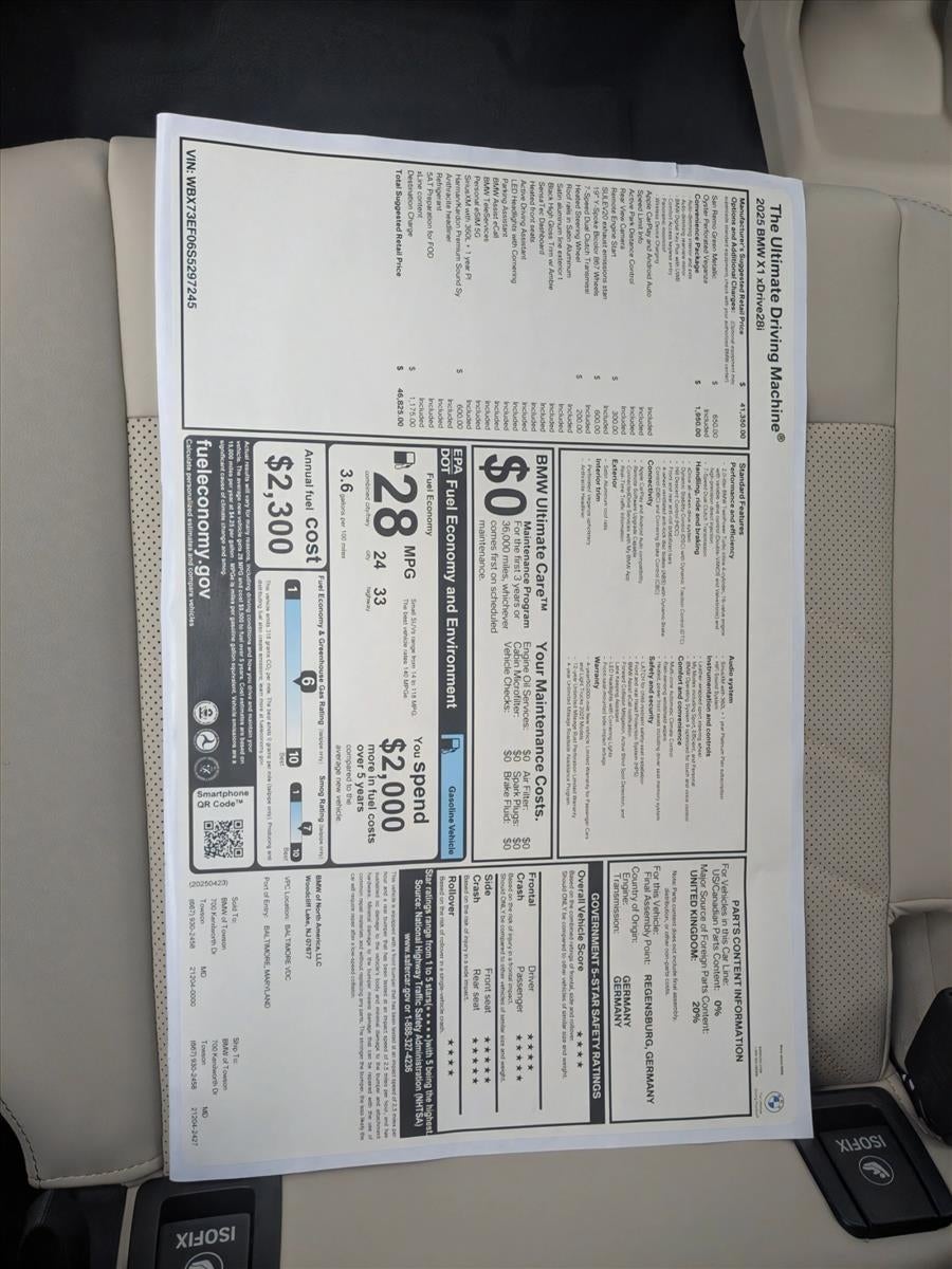 2025 BMW X1 xDrive28i Sports Activity Vehicle