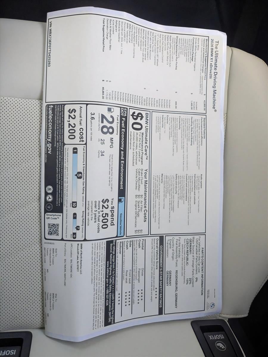 2026 BMW X1 xDrive28i Sports Activity Vehicle