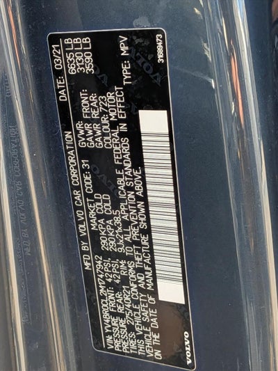 2021 Volvo XC90 Recharge T8 eAWD PHEV Inscription Expression 7P