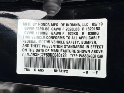 2019 Honda Civic Sedan LX CVT