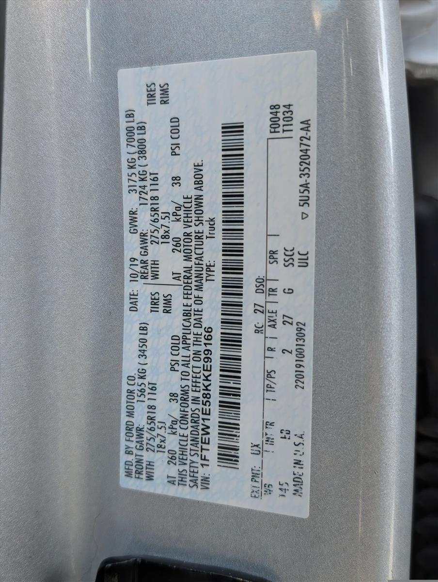 2019 Ford F-150 LARIAT 4WD SuperCrew 5.5' Box