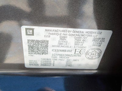 2019 GMC Sierra 1500 Crew Cab Standard Box 4-Wheel Drive AT4