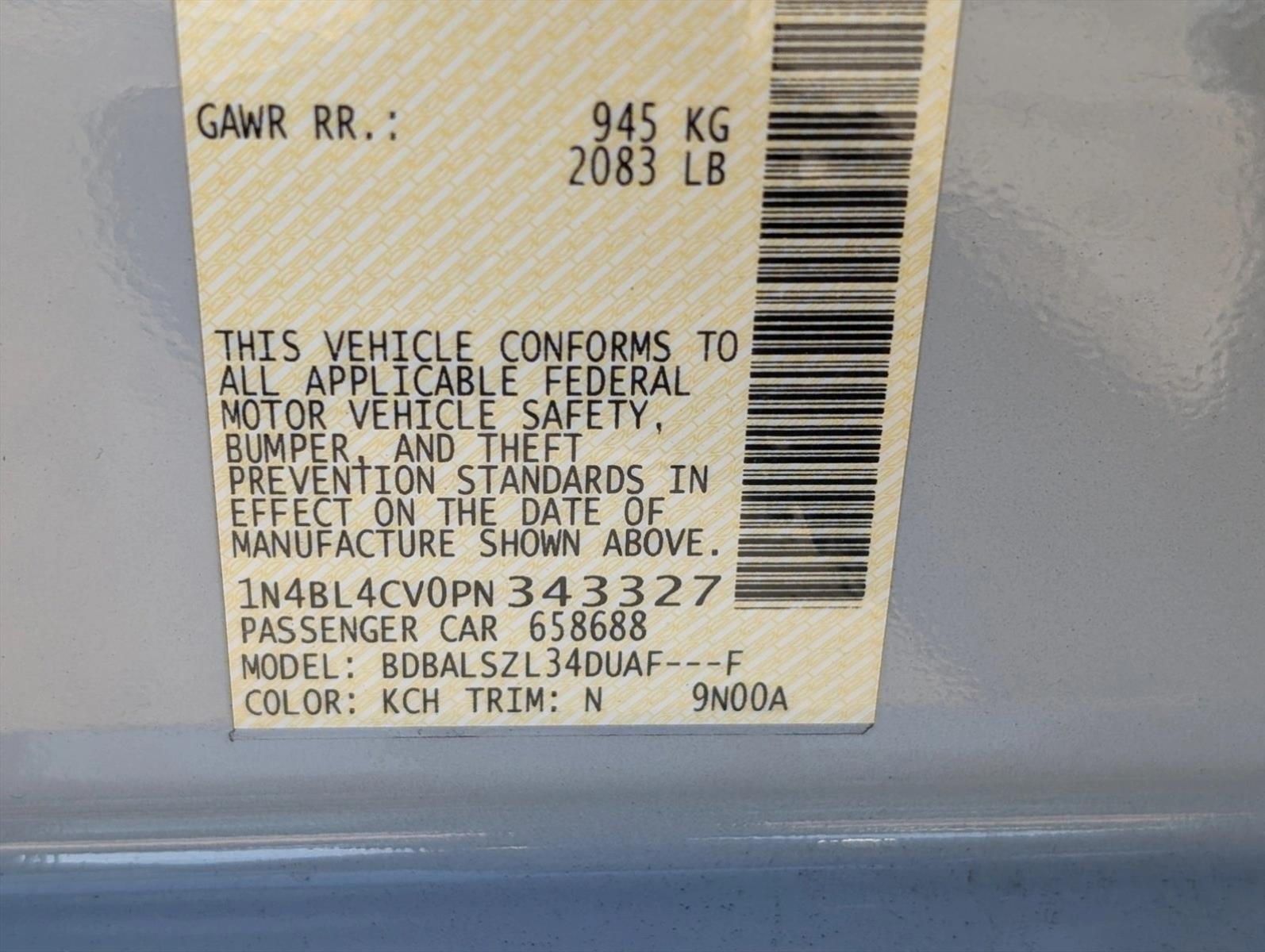 2023 Nissan Altima 2.5 SR Sedan