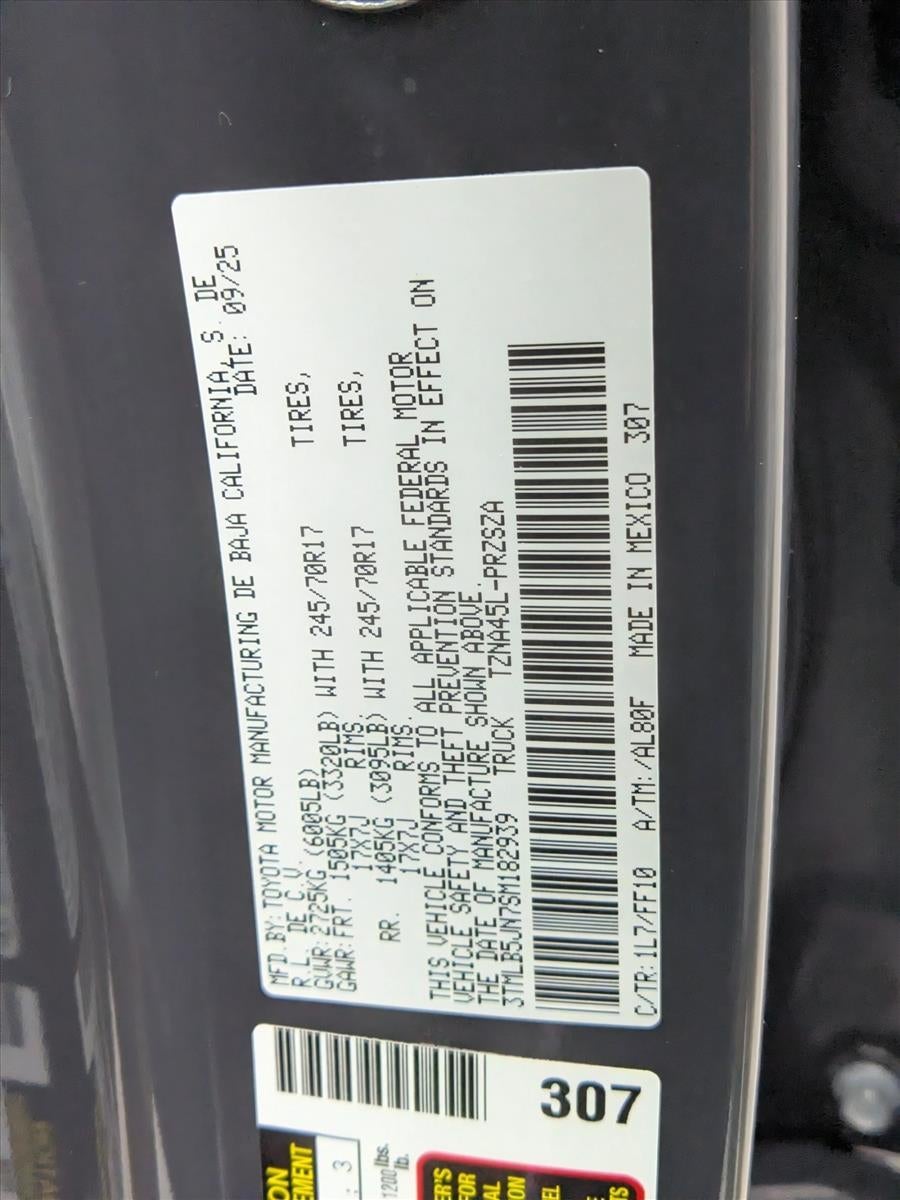 2025 Toyota Tacoma 4WD 4WD SR5 Double Cab 5' Bed AT (GS)