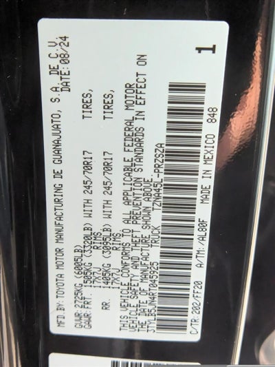 2024 Toyota Tacoma 4WD 4WD SR5 Double Cab 5' Bed AT (Natl)