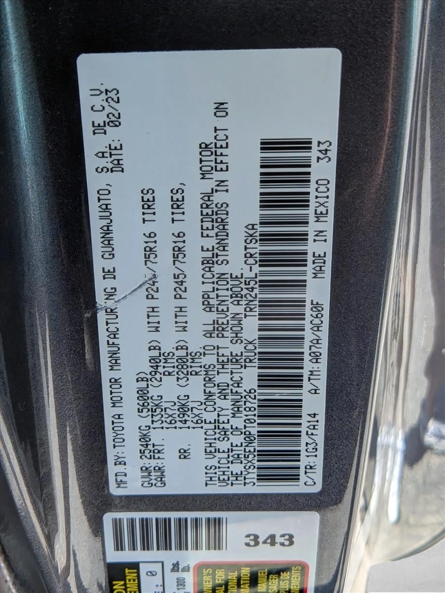 2023 Toyota Tacoma 4WD 4WD SR Access Cab 6' Bed I4 AT (Natl)