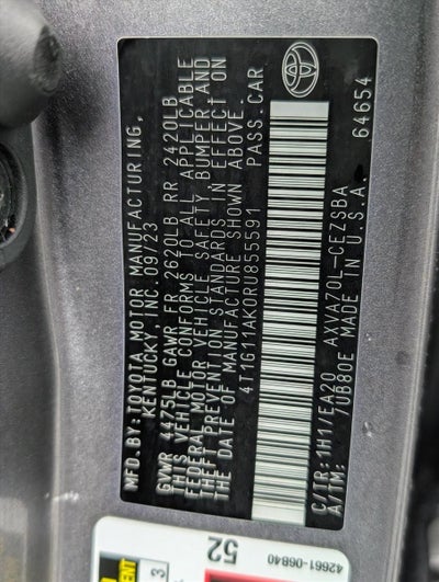 2024 Toyota Camry SE Auto (Natl)