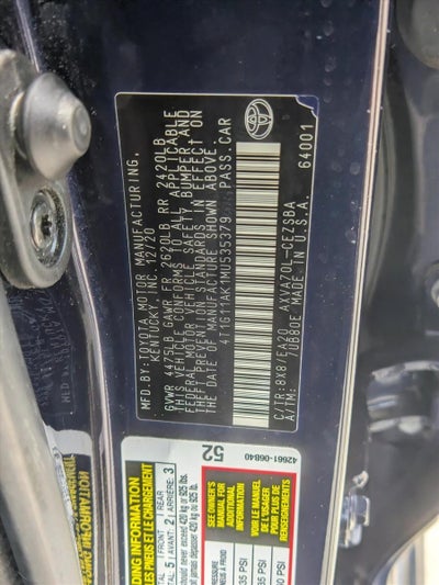 2021 Toyota Camry SE Auto (Natl)