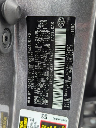 2024 Toyota Camry XSE Auto (Natl)