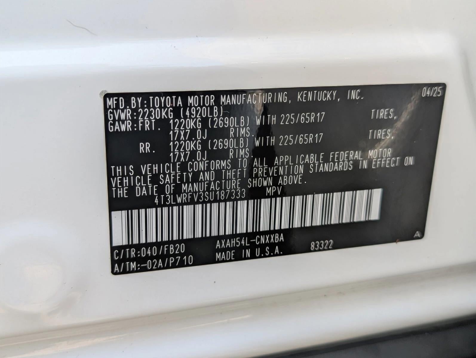 2025 Toyota RAV4 Hybrid LE AWD (Natl)