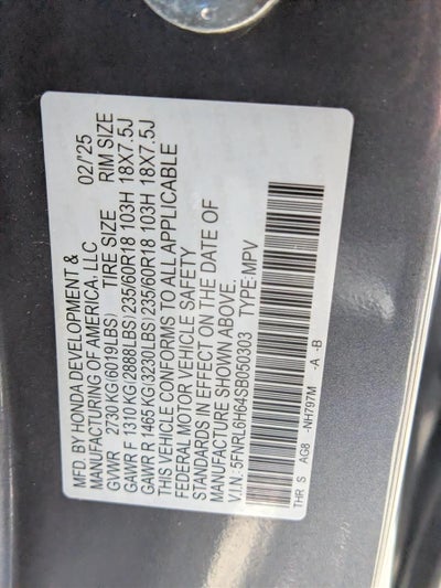 2025 Honda Odyssey EX-L Auto
