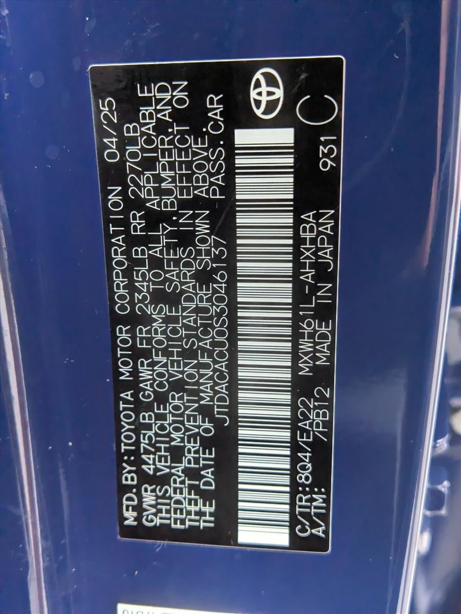 2025 Toyota Prius Plug-In Hybrid XSE Premium (Natl)