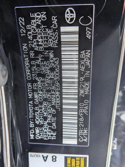 2023 Toyota Corolla Hybrid LE FWD (Natl)